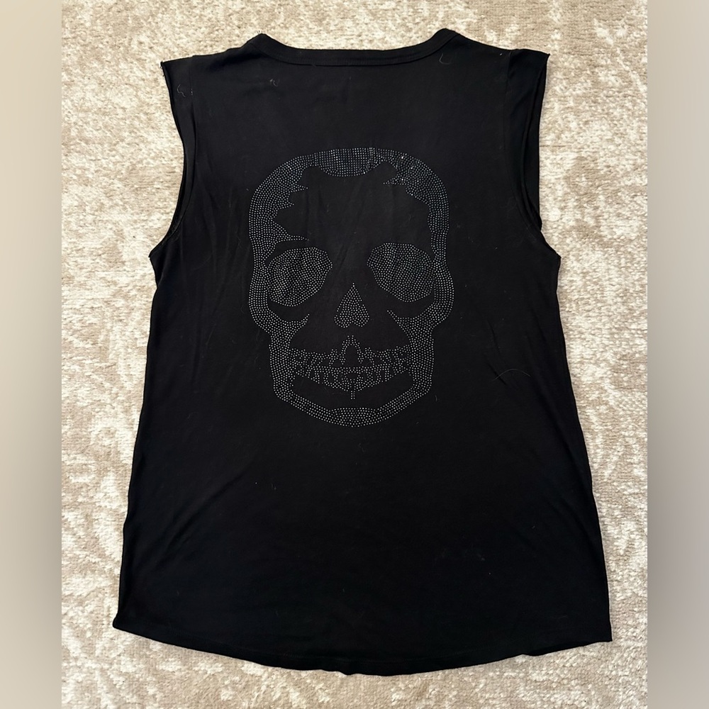 Black Zadig & Voltaire Skull Detail Muscle Tank